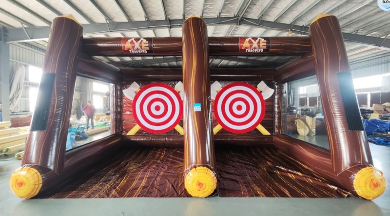 Axe throwing target game inflatable for parties in Cork