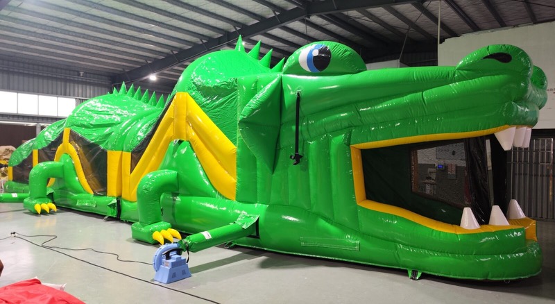 Giant crocodile-shaped obstacle course for parties in Cork